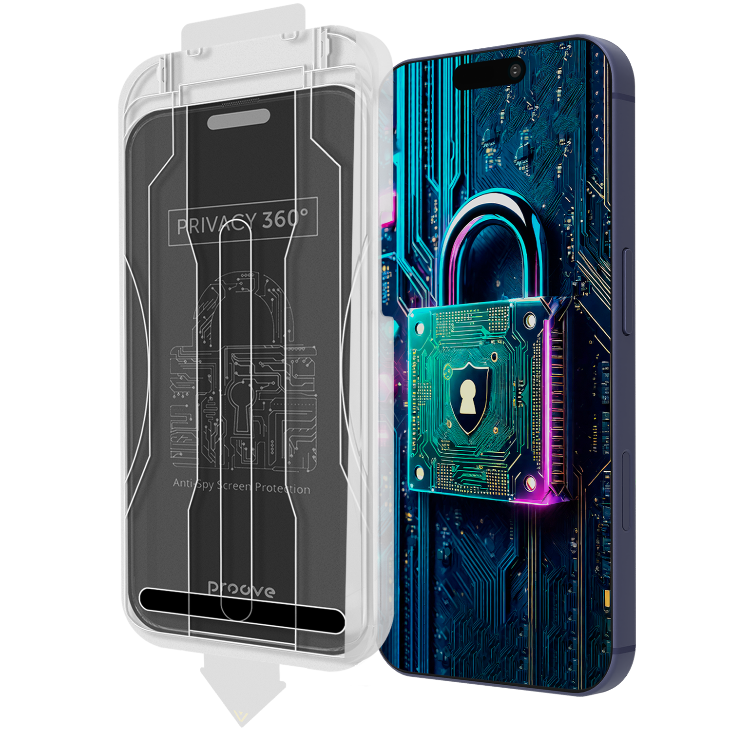 Xham mbrojtës Proove Privacy 360 me Installation Box për iPhone 17 Pro, 9H