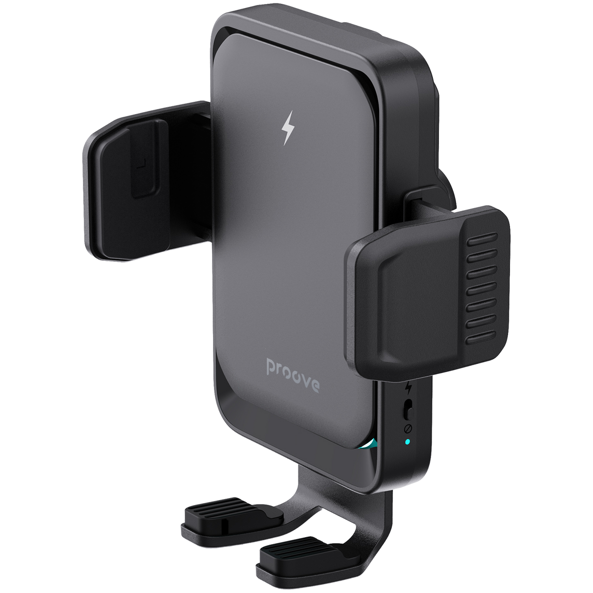 Mbajtëse veture me karikim wireless Proove Sonic Pro, Qi, 15W, për ventilim, e zezë
