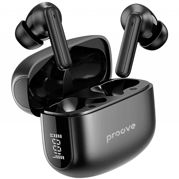 Dëgjuse wireless Proove Tempo TWS, ANC, me aplikacion, të zeza