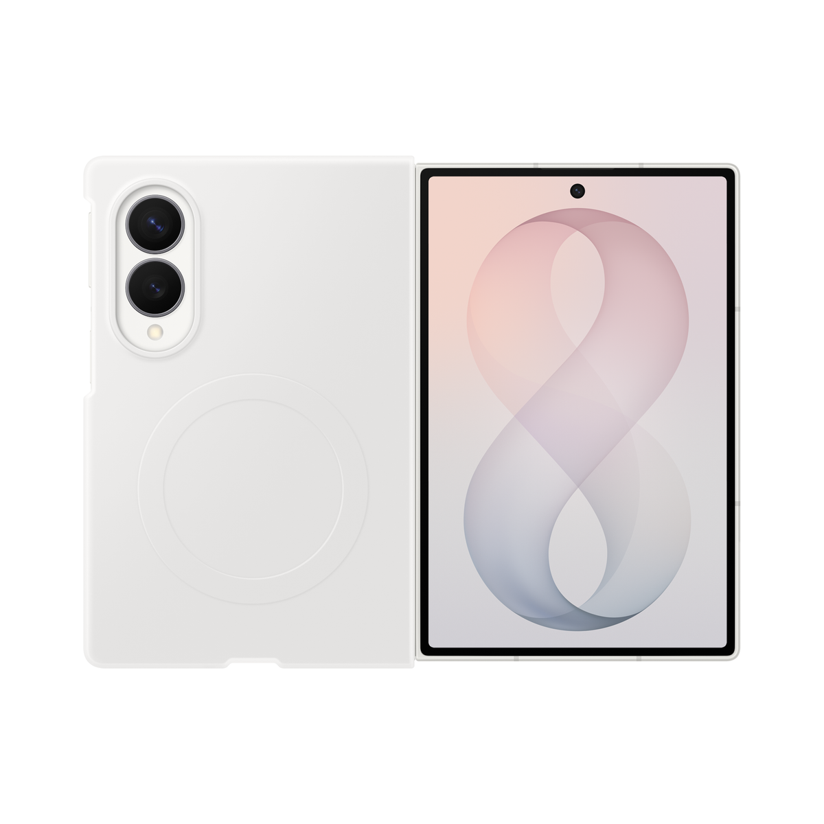 Samsung Silicone Magnet Case për Galaxy Z Fold 8 - Cream