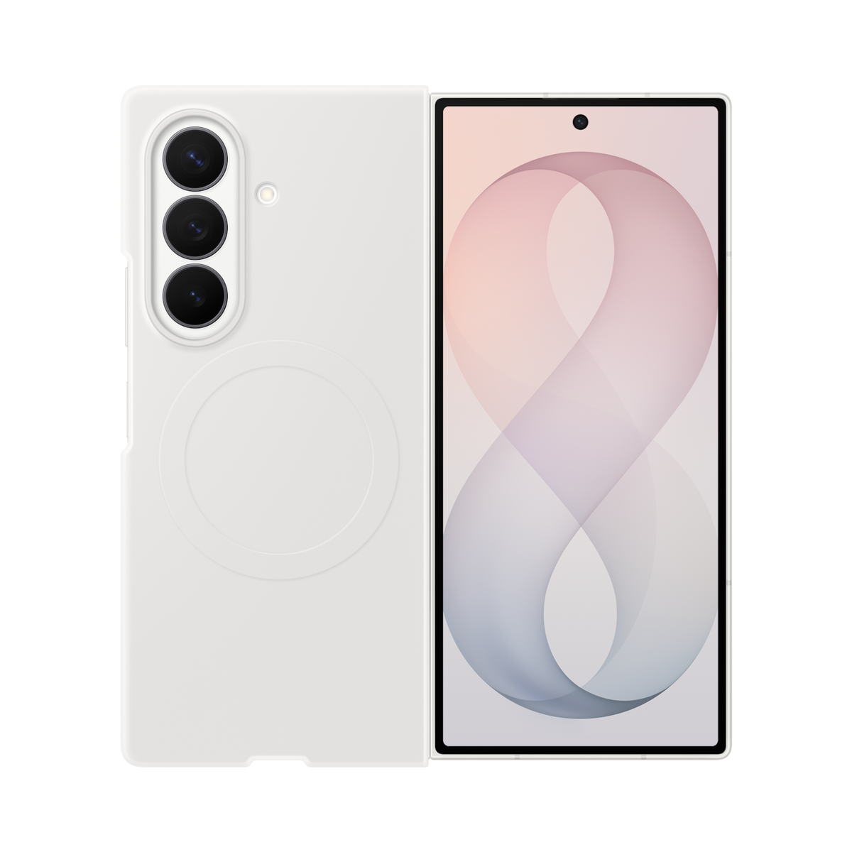 Samsung Silicone Magnet Case për Galaxy Z Fold 8 Ultra - Cream